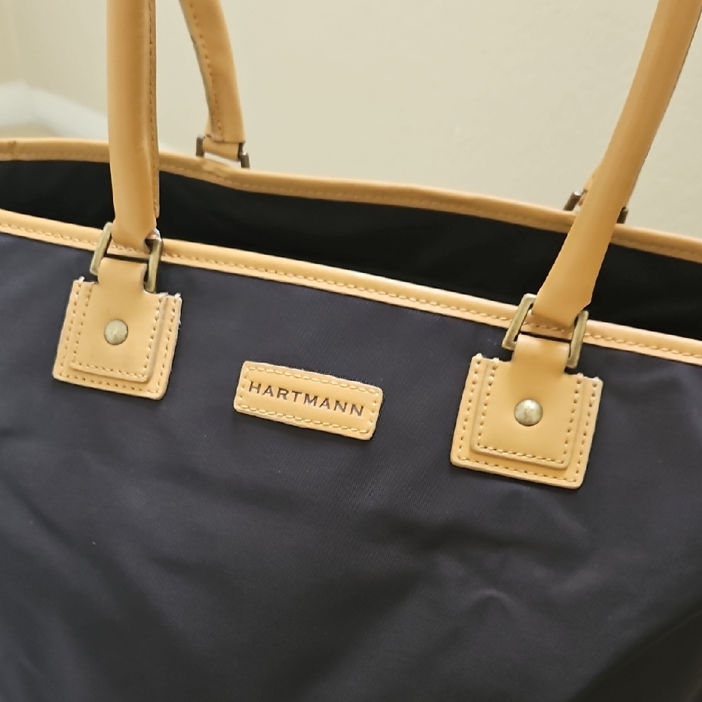 Hartmann Black and Tan Women's Tote Bag - Picture 5 of 6